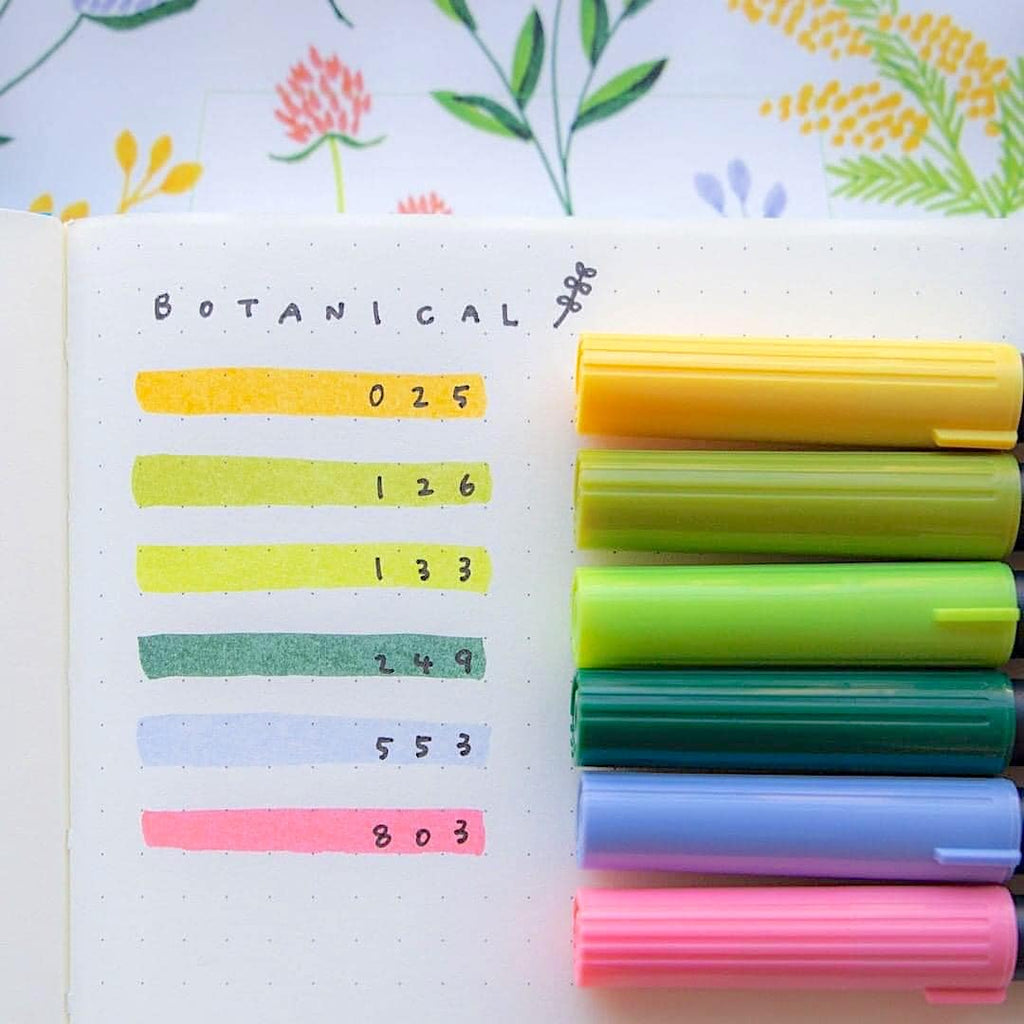 Pastel 6 Colors Dual Brush Highlighter Markers Set – The Fabulous Planner