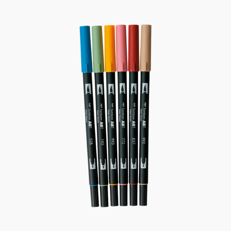 Tombow ABT Dual Brush Pen - Natural (set of 6) – Ink & Lead