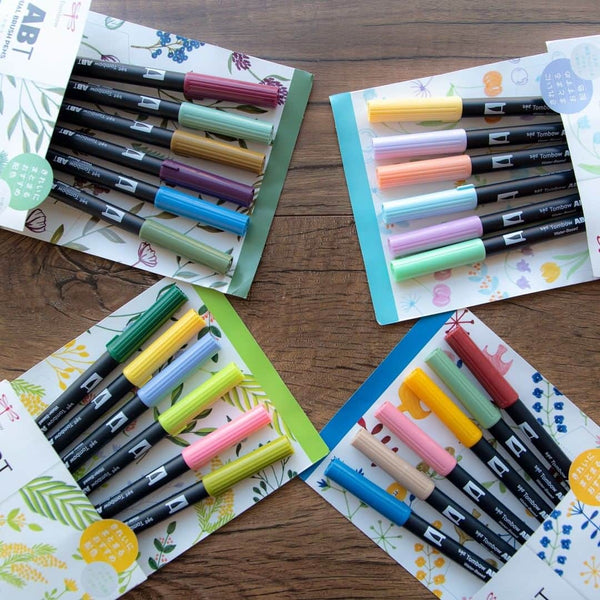 Tombow ABT Dual Brush Pen - 6 Color Set - Nordic