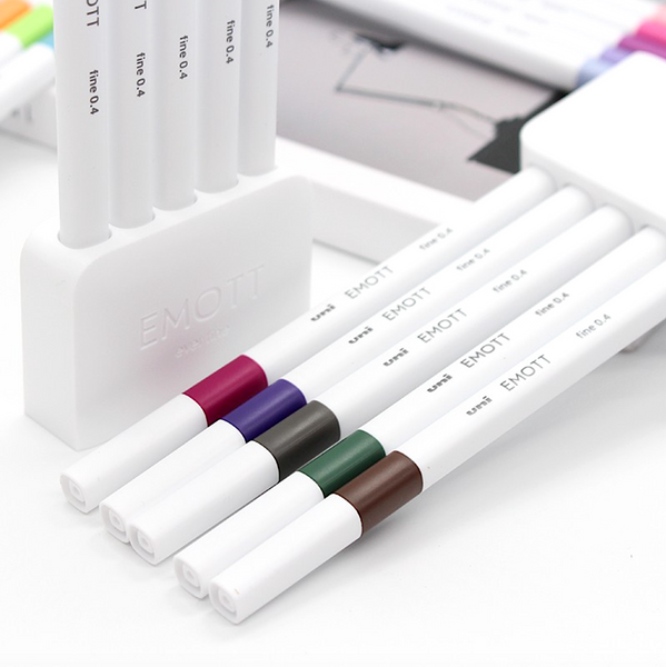 Uni EMOTT Sign Pen - 0.4 mm - 5 Color Set