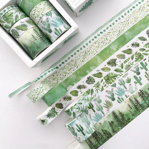 Fresh Green Forest Washi Tape Set - Limited Edition – Original Kawaii Pen