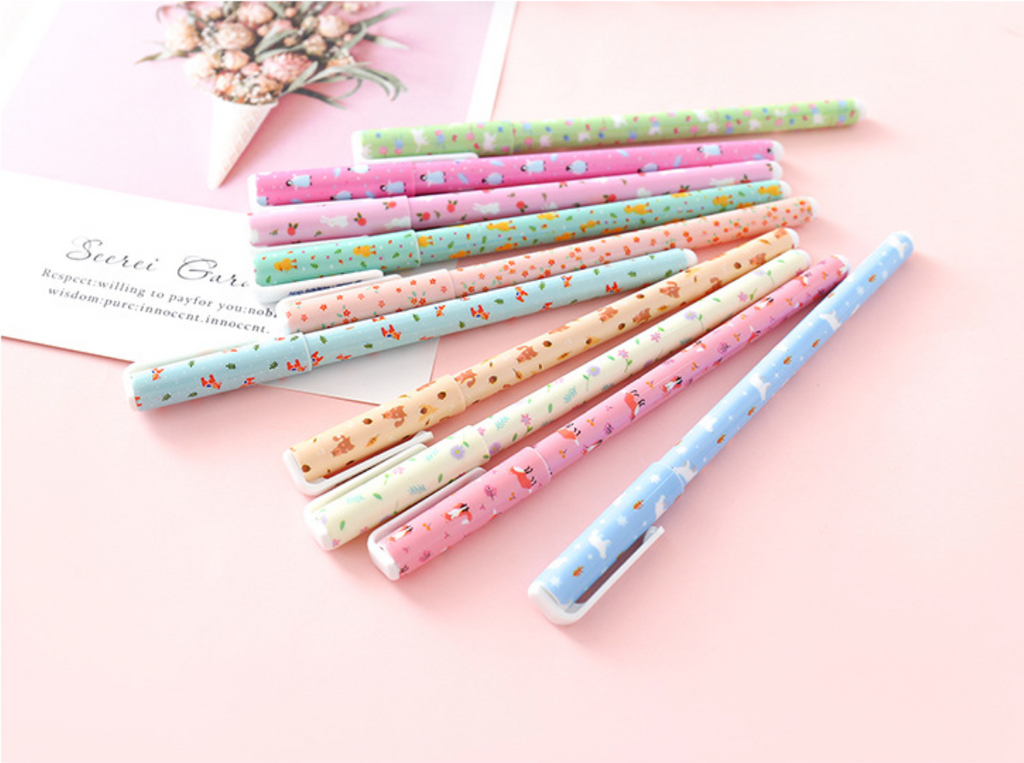 10 Color Kawaii Pens Cute Pens, Korean Colored Gel Ink Pens 