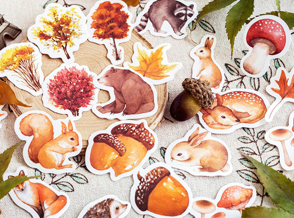 Forest Animals Paper Stickers