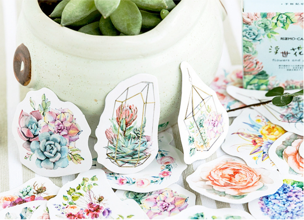 Floral Blooms Sticker Sheet | Bullet Journal Stickers | Scrapbooking |  Weekly Planner | Hygge — Mazapan Paper Co.