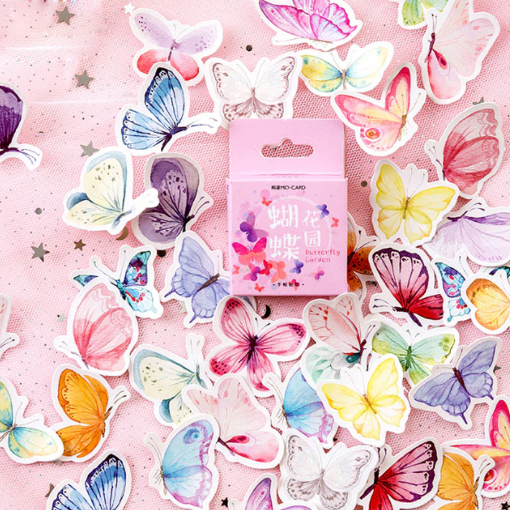 Butterflies Label, Sticker & Tape Book