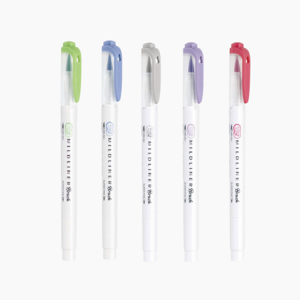 Mildliner Brush Pen Set - Cool Colors