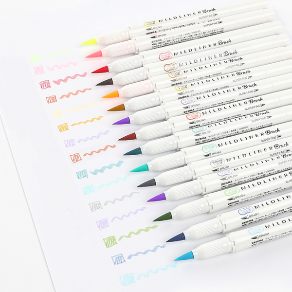 Mildliner Brush Pen Set - Warm Colors