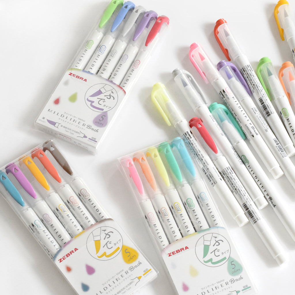 Mildliner Brush Pen Set - Warm Colors - Japanese Kawaii Pen Shop - Cutsy  World