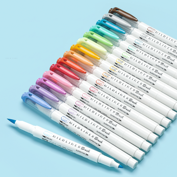 Mildliner Brush Pen Set - Pastel Colors