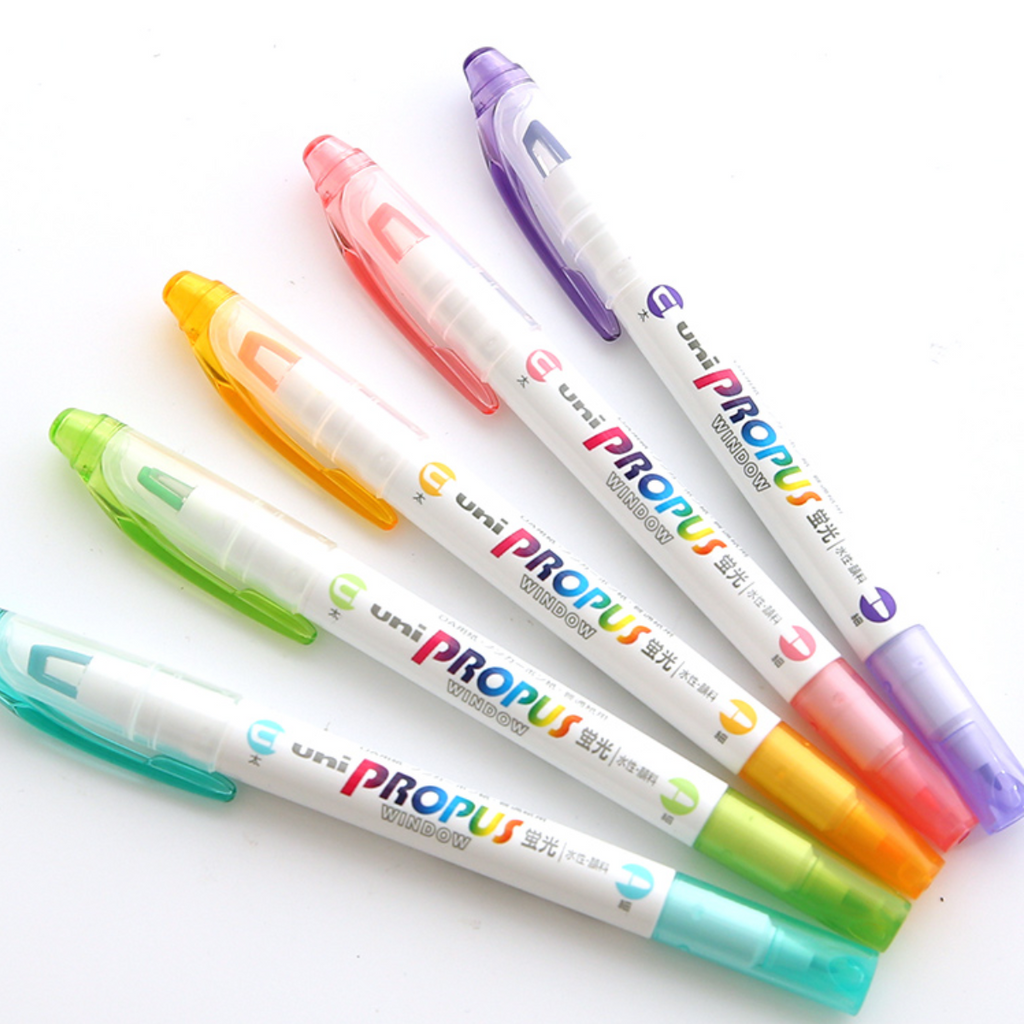 Uni Propus Window Highlighter: Soft Color Kawaii Pen Shop