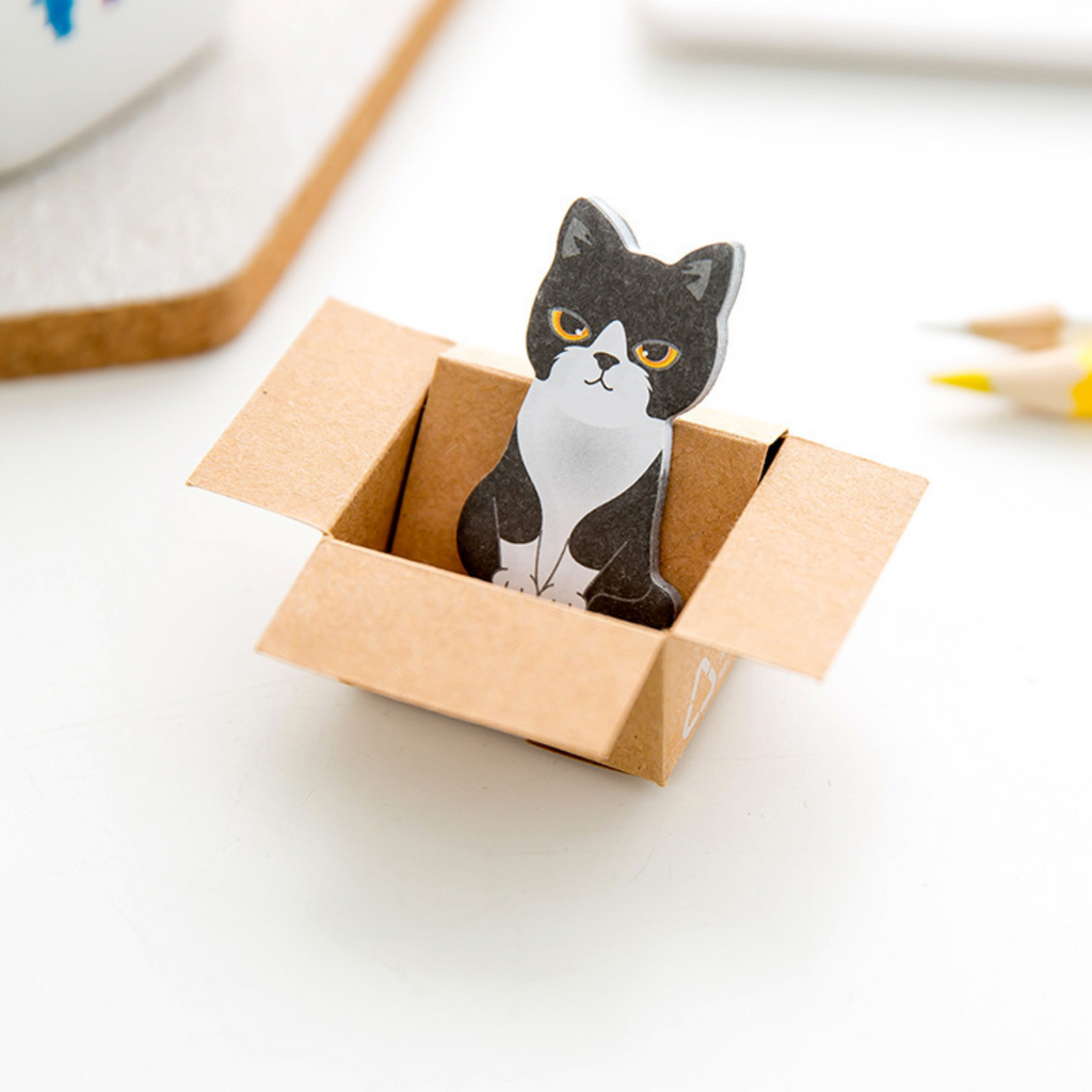 Mini Kitty House-it Sticky Notes / Origami Folding Cat Box / Mini Sticky  Notes / Scrapbooking / 30 Sheets 