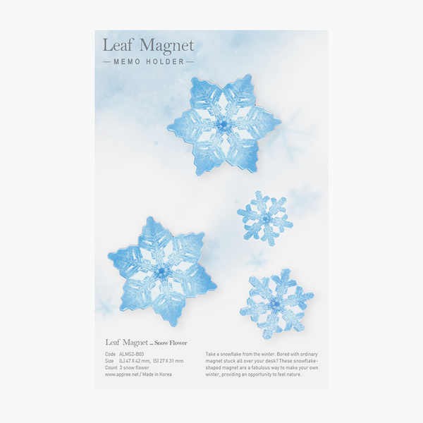 Appree Leaf Magnet Set - Snow Flake