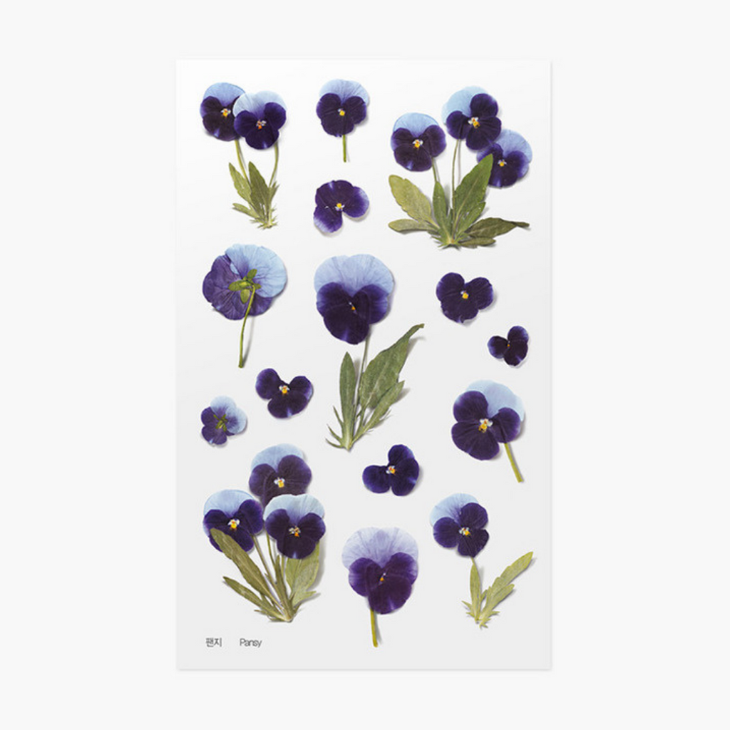 Appree Pressed Flower Stickers - Pansy