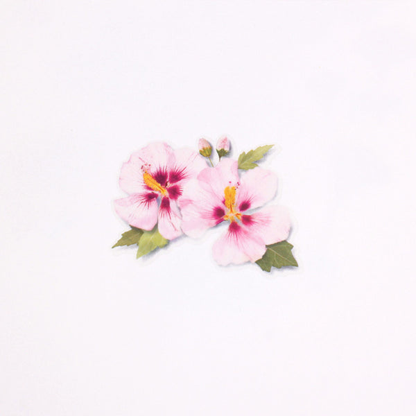 Appree Pressed Flower Stickers - Rose of Sharon