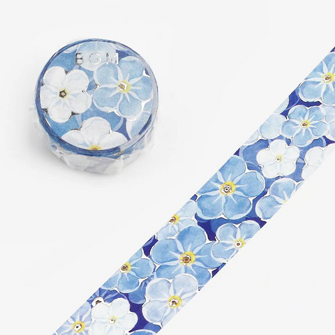 Flower Washi Tape - Blue