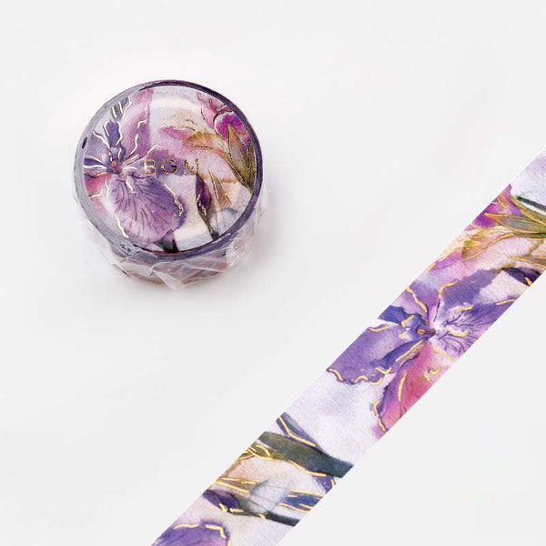 BGM Masking Tape - Watercolor Flowers - Iris