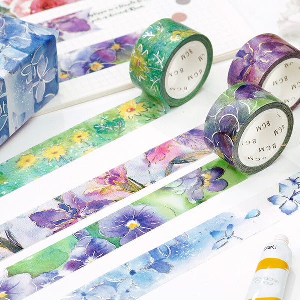 BGM Masking Tape - Watercolor Flowers - Iris
