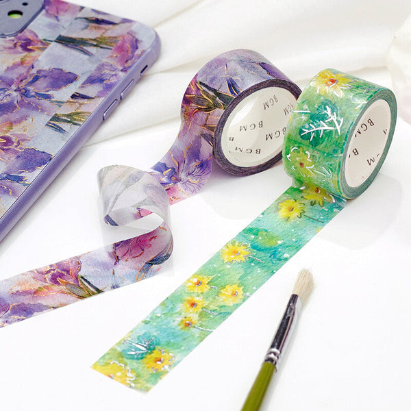 BGM Masking Tape - Watercolor Flowers - Iris