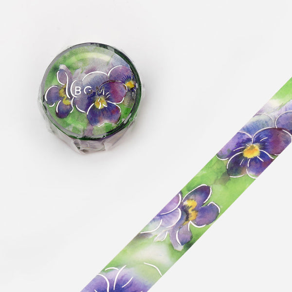BGM Masking Tape - Watercolor Flowers - Violets