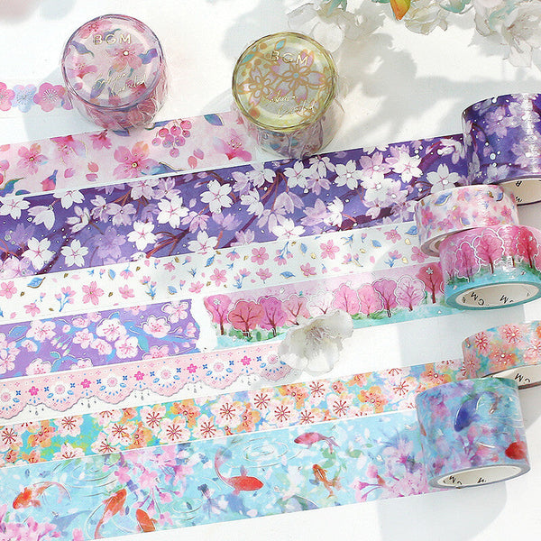 BGM Spring Sakura Masking Tape - Dancing Flowers - Limited Spring Edition