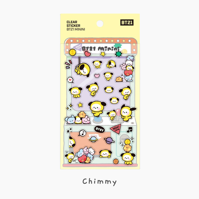 BT21 Clear Stickers - Minini | Kawaii Pen Shop