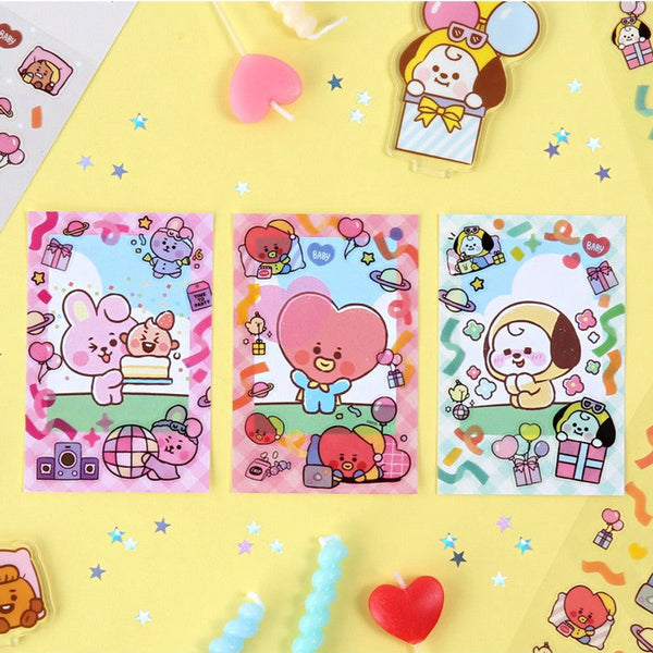 BT21 Clear Stickers - Party