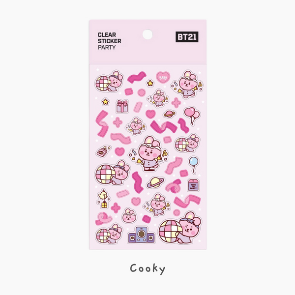 BT21 Clear Stickers - Party