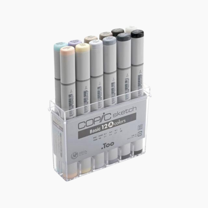 Copic Sketch Markers - Basic 12 Colors Set A