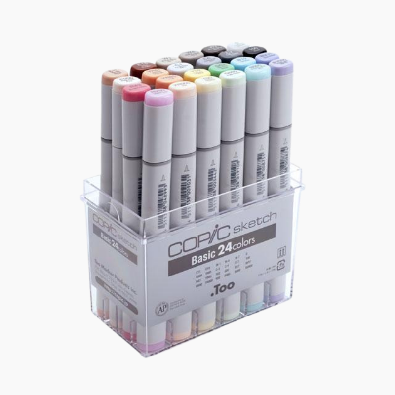 24-Piece Copic Sketch Markers with Case Set - KSOF  Karen's School of  Fashion Sewing and Fashion Design in NY and NJ
