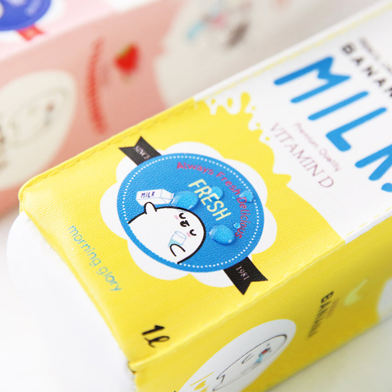 Cute 3PC Japanese Kawaii Milk Carton Pencil Case / Pouch