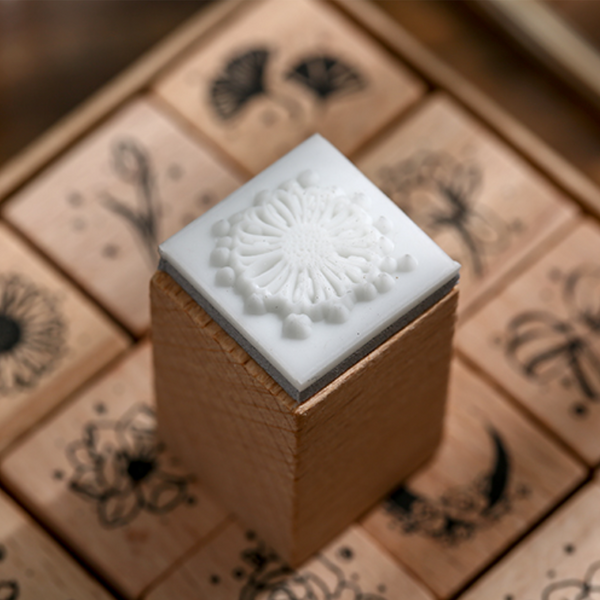 Floral Wooden Stamp Set