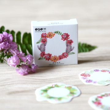 Floral Wreath Paper Stickers 5