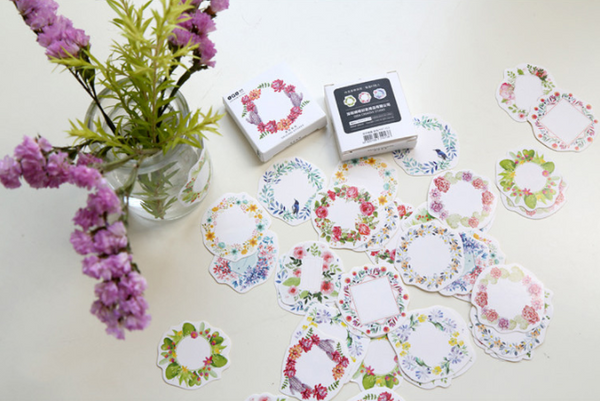 Floral Wreath Paper Stickers 6