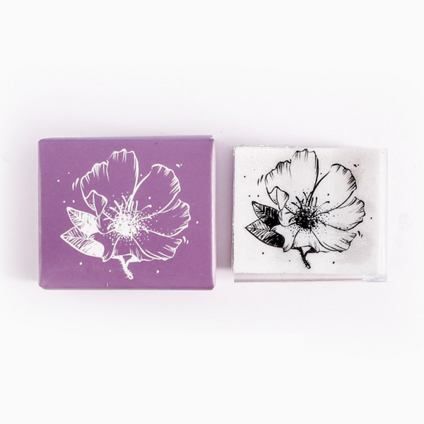 Flower Garden Rubber Stamp - Cosmos