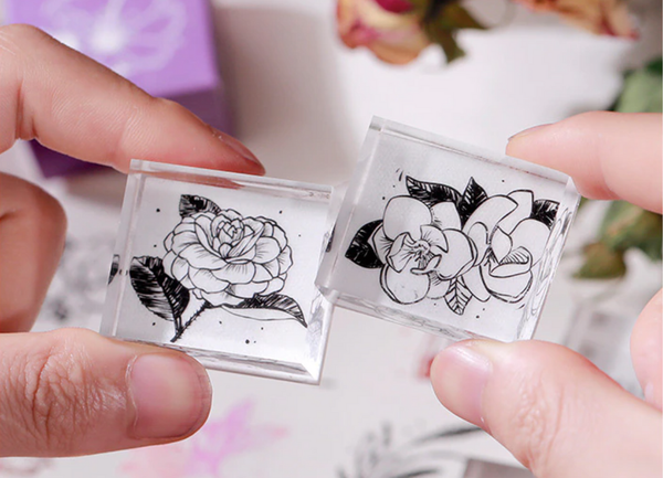 Flower Garden Rubber Stamp - Rose