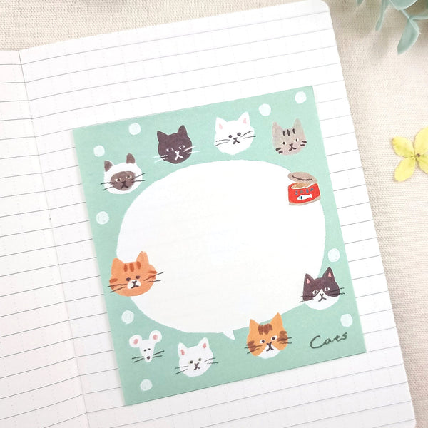 Furukawashiko 4 Designs Memo Pad - Cat