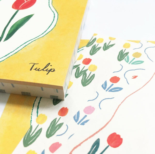 Furukawashiko 4 Designs Memo Pad - Tulips