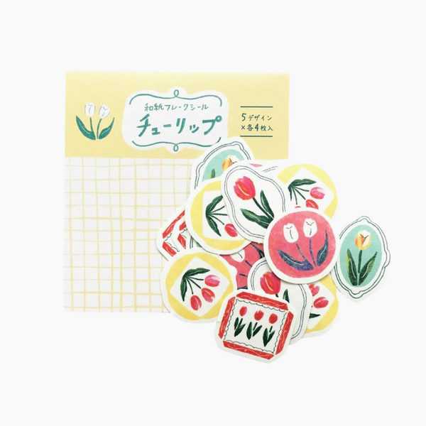 Furukawashiko Flake Stickers - Tulips