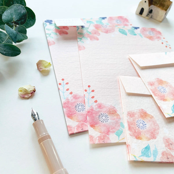 Furukawashiko Letter Set - Peach Blossom