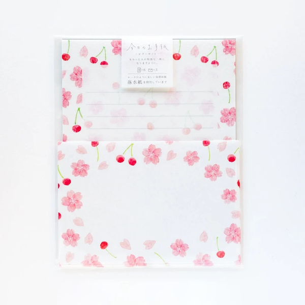 Furukawashiko Letter Set - Sakura & Cherries