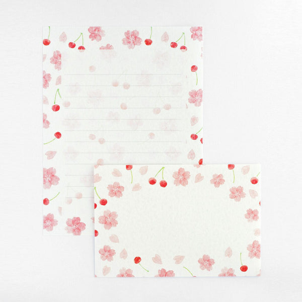 Furukawashiko Letter Set - Sakura & Cherries