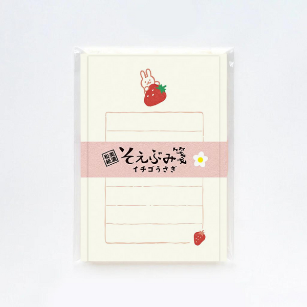 Furukawashiko Mini Letter Set - Rabbit & Strawberry