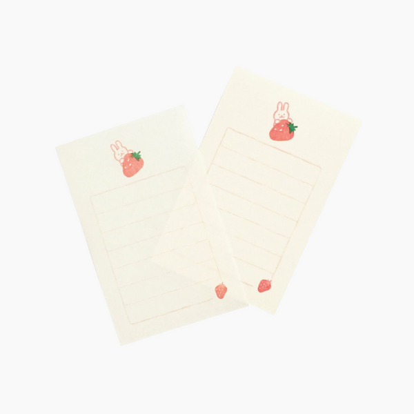 Furukawashiko Mini Letter Set - Rabbit & Strawberry