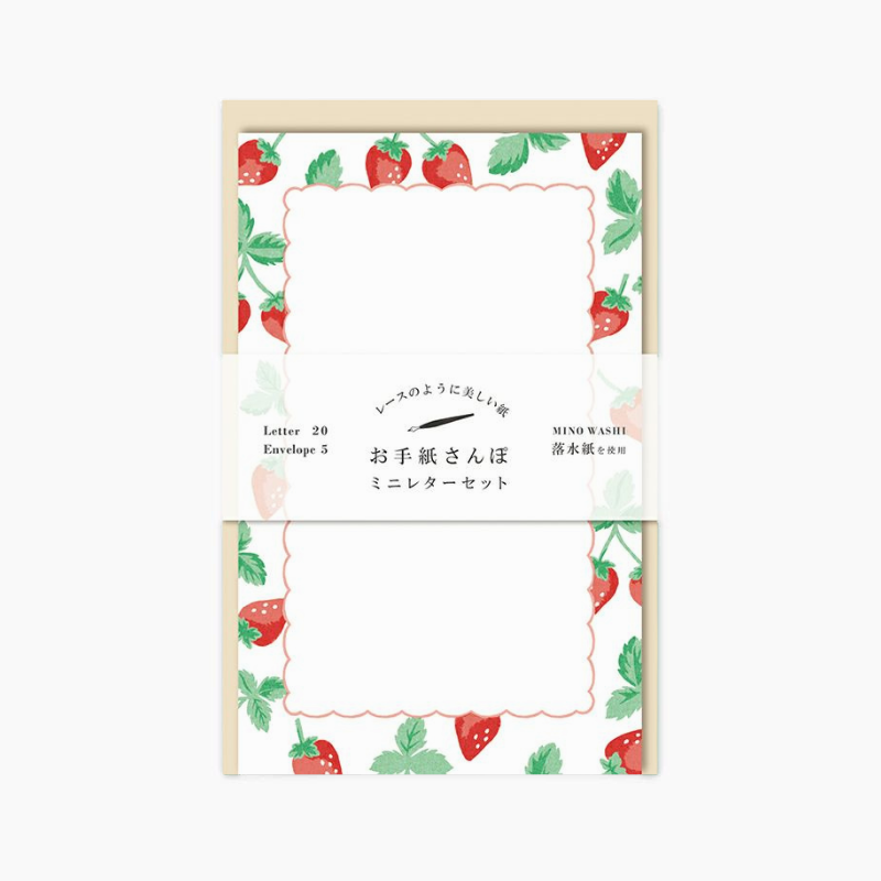 Furukawashiko Mini Letter Set - Strawberries