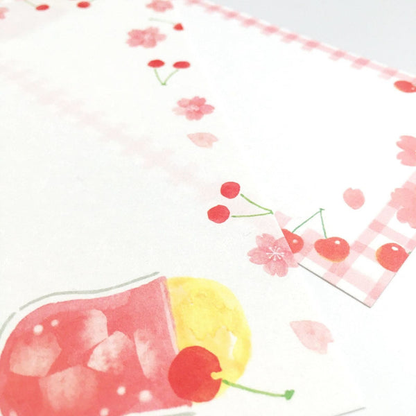 Furukawashiko Yokoppitsu Memo Pad - Sakura & Cherries