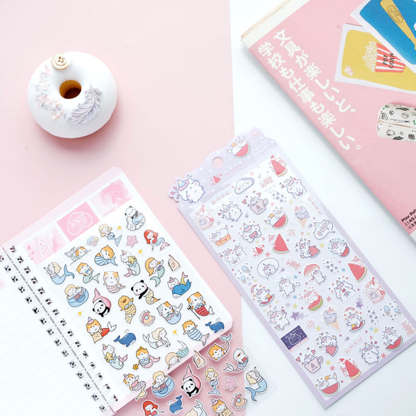 Nekoni Animals Love Food Stickers