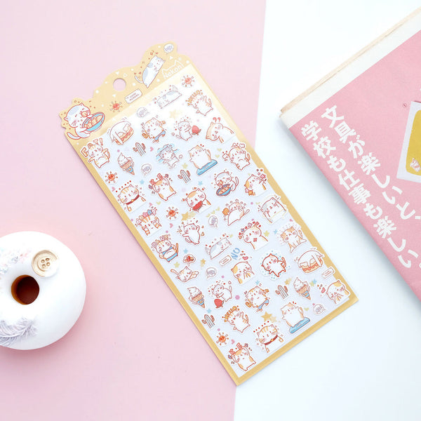 Nekoni Animals Love Food Stickers