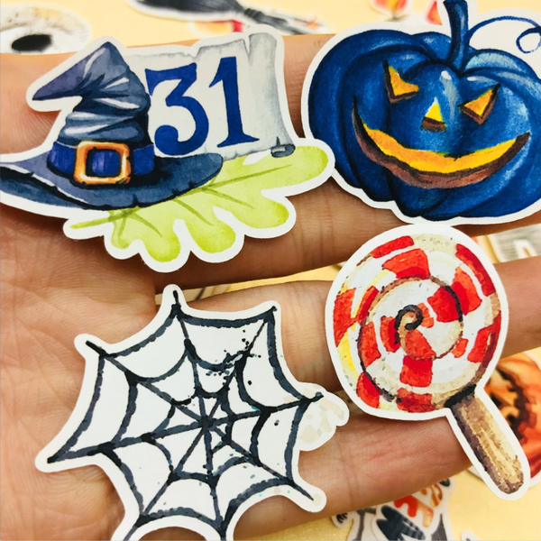 Spooky Halloween Paper Stickers