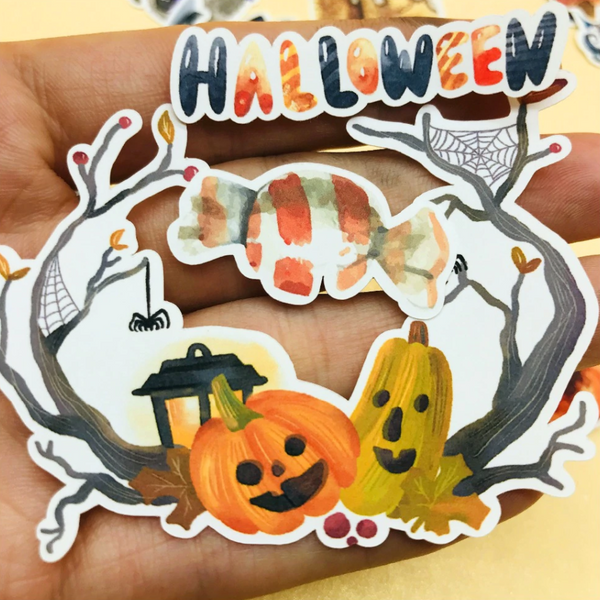 Spooky Halloween Paper Stickers