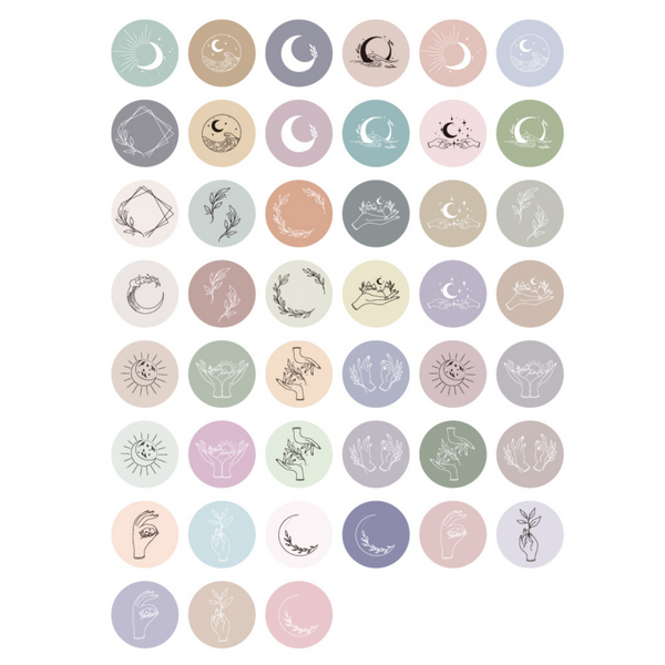 Magic Moon Paper Stickers